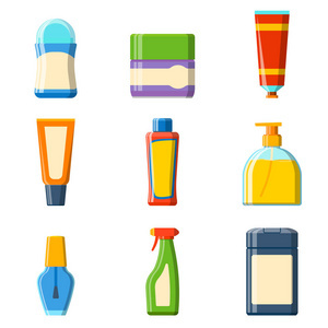 浴淋浴平面樣式圖與現代化衛(wèi)浴設計 容器、塑料瓶與衛(wèi)生材料的融合